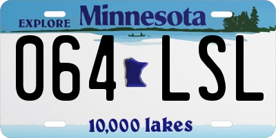 MN license plate 064LSL