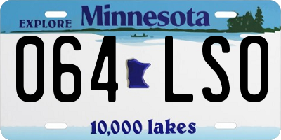 MN license plate 064LSO