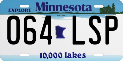 MN license plate 064LSP