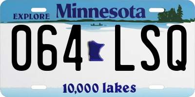 MN license plate 064LSQ