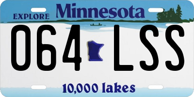 MN license plate 064LSS