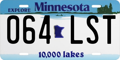 MN license plate 064LST
