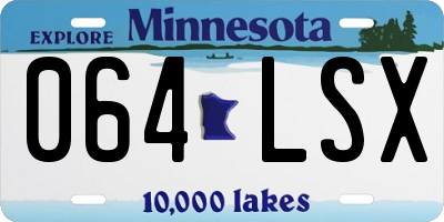 MN license plate 064LSX