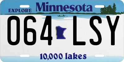 MN license plate 064LSY