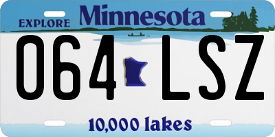 MN license plate 064LSZ