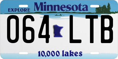 MN license plate 064LTB
