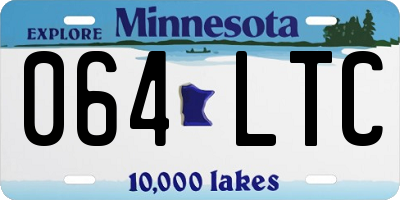 MN license plate 064LTC