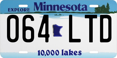 MN license plate 064LTD