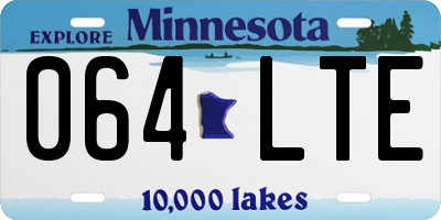 MN license plate 064LTE