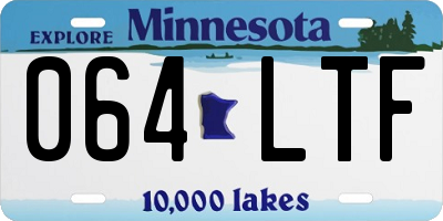 MN license plate 064LTF