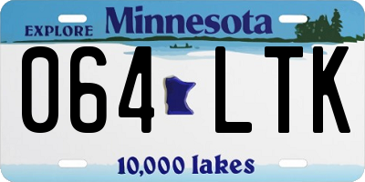 MN license plate 064LTK