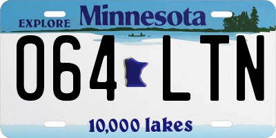 MN license plate 064LTN