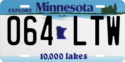 MN license plate 064LTW