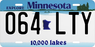 MN license plate 064LTY