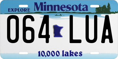 MN license plate 064LUA