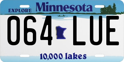 MN license plate 064LUE