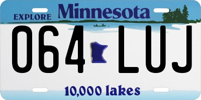 MN license plate 064LUJ