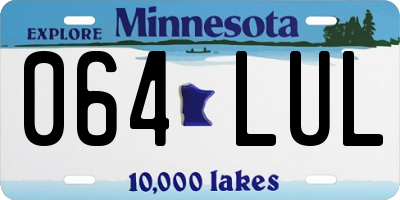 MN license plate 064LUL