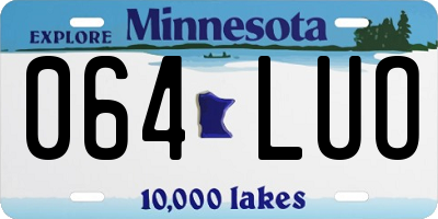MN license plate 064LUO