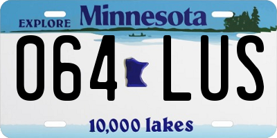 MN license plate 064LUS