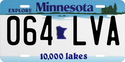 MN license plate 064LVA