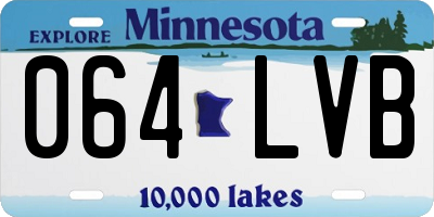 MN license plate 064LVB