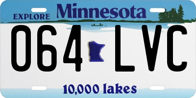 MN license plate 064LVC