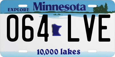 MN license plate 064LVE