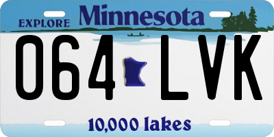 MN license plate 064LVK