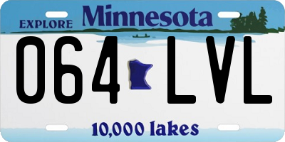 MN license plate 064LVL