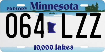 MN license plate 064LZZ