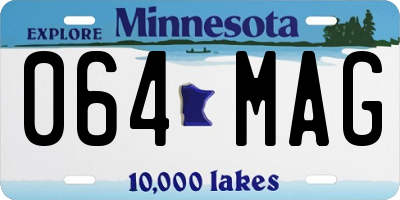 MN license plate 064MAG