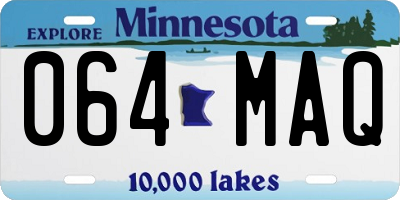 MN license plate 064MAQ