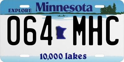MN license plate 064MHC