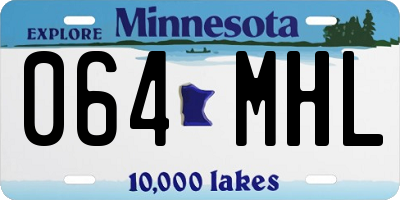 MN license plate 064MHL