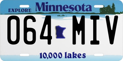 MN license plate 064MIV