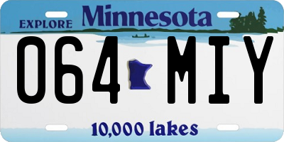 MN license plate 064MIY