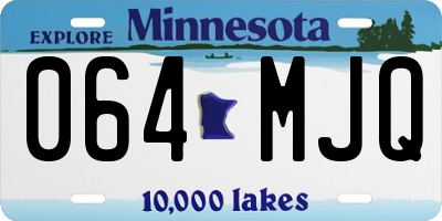MN license plate 064MJQ