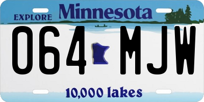 MN license plate 064MJW