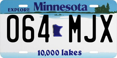 MN license plate 064MJX