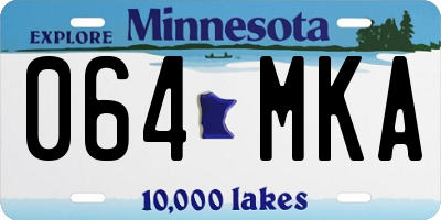 MN license plate 064MKA