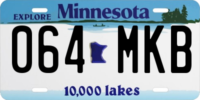 MN license plate 064MKB