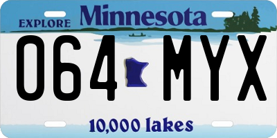 MN license plate 064MYX