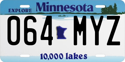 MN license plate 064MYZ