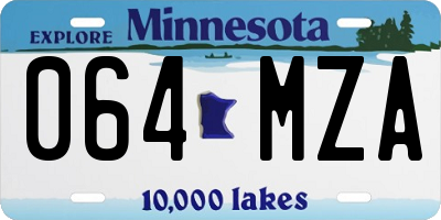 MN license plate 064MZA