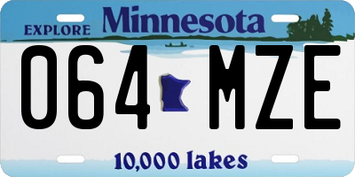 MN license plate 064MZE
