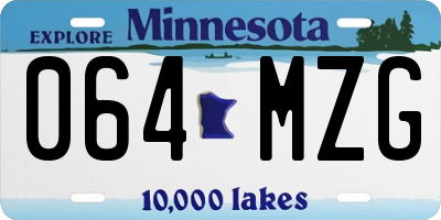 MN license plate 064MZG