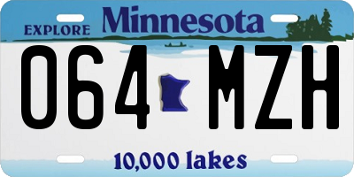 MN license plate 064MZH