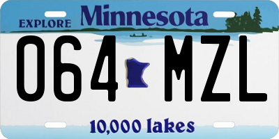 MN license plate 064MZL