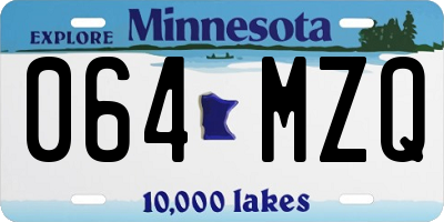 MN license plate 064MZQ